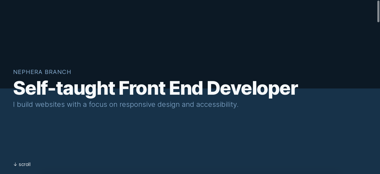 Nephea Branch: Self Taught Developer